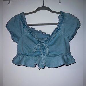 Denim crop top